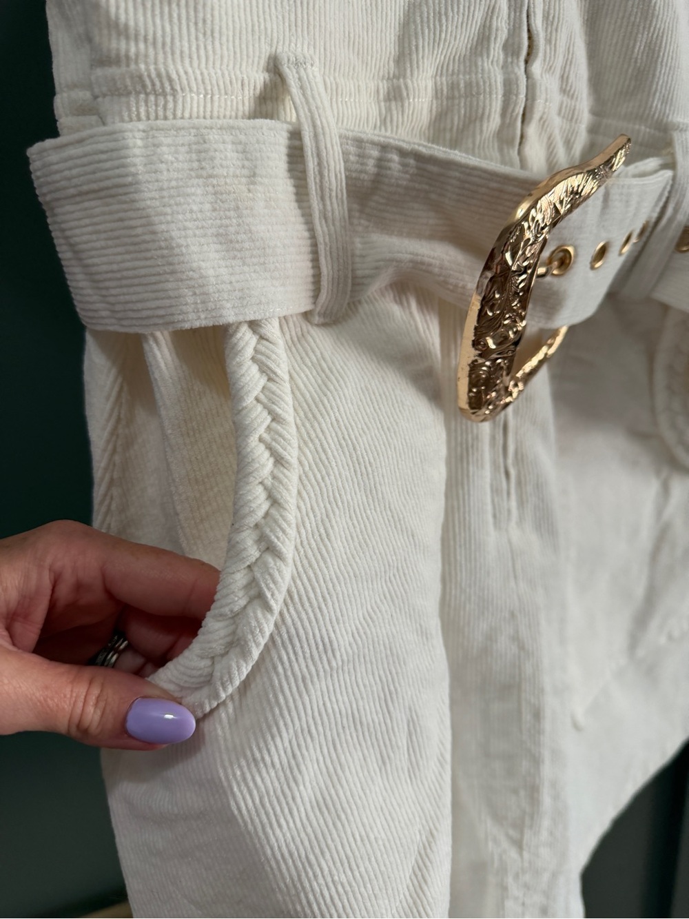 Show Me Your MuMu Outlaw corduroy Cream - Picture 4 of 6